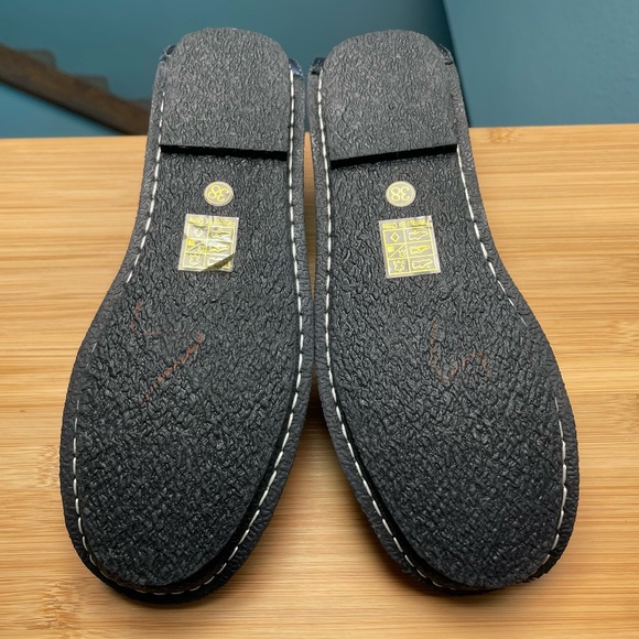 L'Artiste 'Dezi' Rosette Ballet Flats Navy Blue Rose Shoes Spring Step 38 7.5 8 - Picture 13 of 14